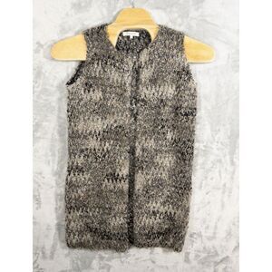 Cocogio‎ Womens Open Front Vest Sz Med Wool Mohair Made in Italy Duster Cardigan